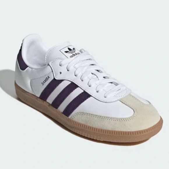 adidas Samba OG Cloud White / Alumina / Aurora Plum - Picture 1 of 11